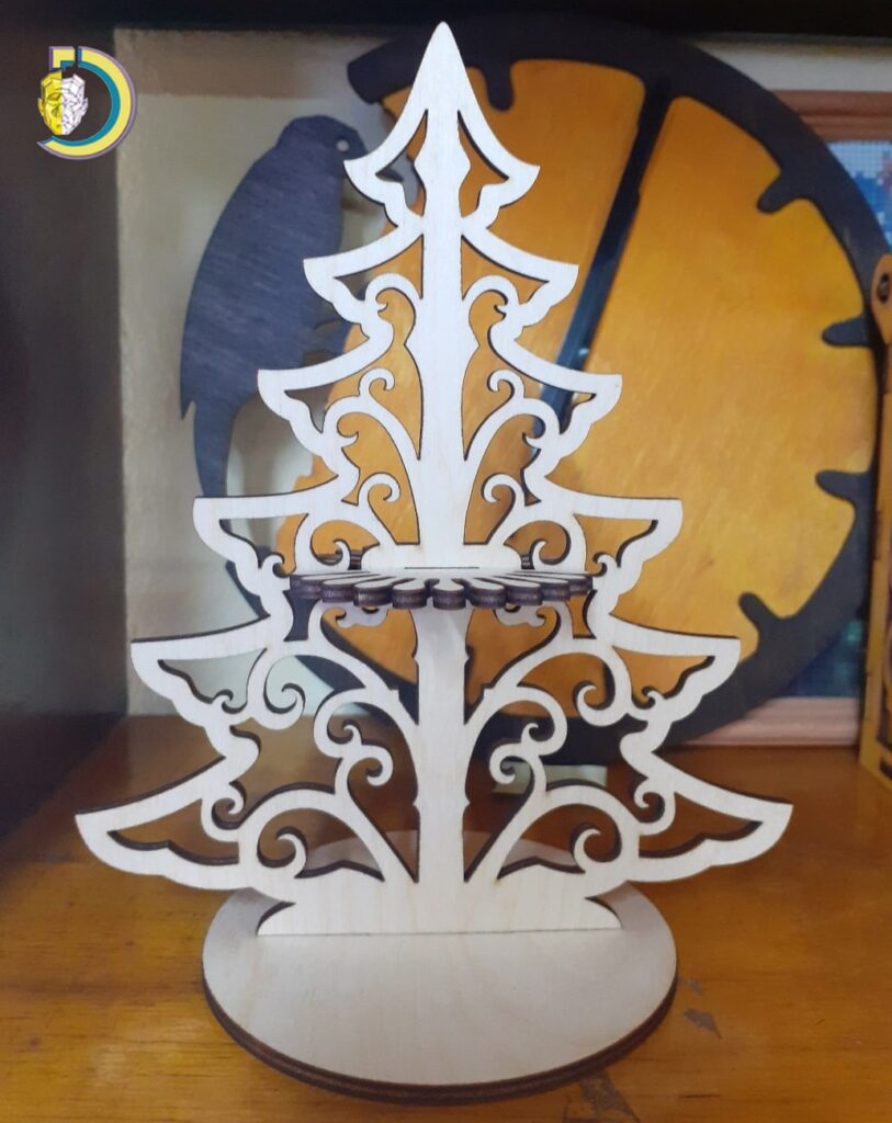 Laser Cut Tree Napkin Holder Free Vector