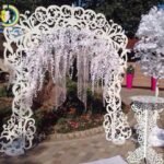Laser Cut Wedding Arch with Table CDR Free Vector