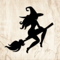 Laser Cut Witch Riding Broom SVG DXF Free Vector