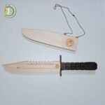 Laser Cut Wooden Bayonet Knife CDR Free Vector