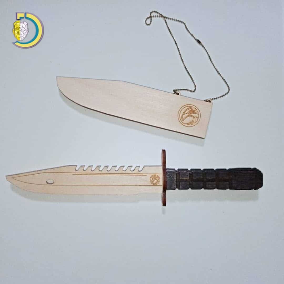 Laser Cut Wooden Bayonet Knife CDR Free Vector - Dezin Laser Cut Wooden Bayonet Knife CDR Free Vector