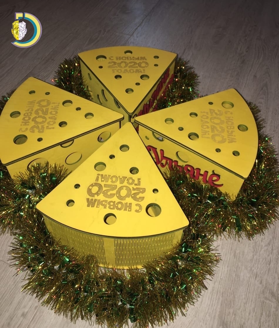 Laser Cut Wooden Cheese Wedge Box Free Vector - Dezin