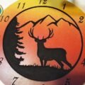 Laser Cut Wooden Deer Clock 12 Inch Free Vector