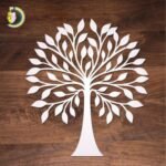 Laser Cut Wooden Tree Wall Decoration CDR Free Vector