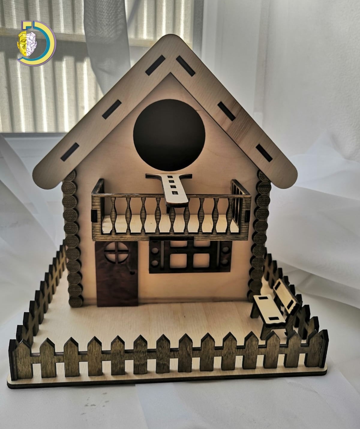 Laser Cut Wooden Unique Decorative Bird House Pet Nest CDR Free Vector - Dezin Laser Cut Wooden Unique Decorative Bird House Pet Nest CDR Free Vector