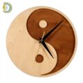 Laser Cut Yin Yang Wall Clock Free Vector