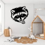 Raccoon Wall Decor CDR DXF Free Vector