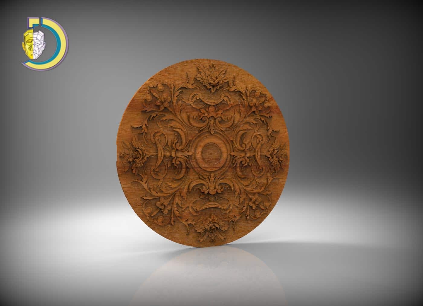 Wood Carving Pattern 08 STL Free Download 3D Model - Dezin