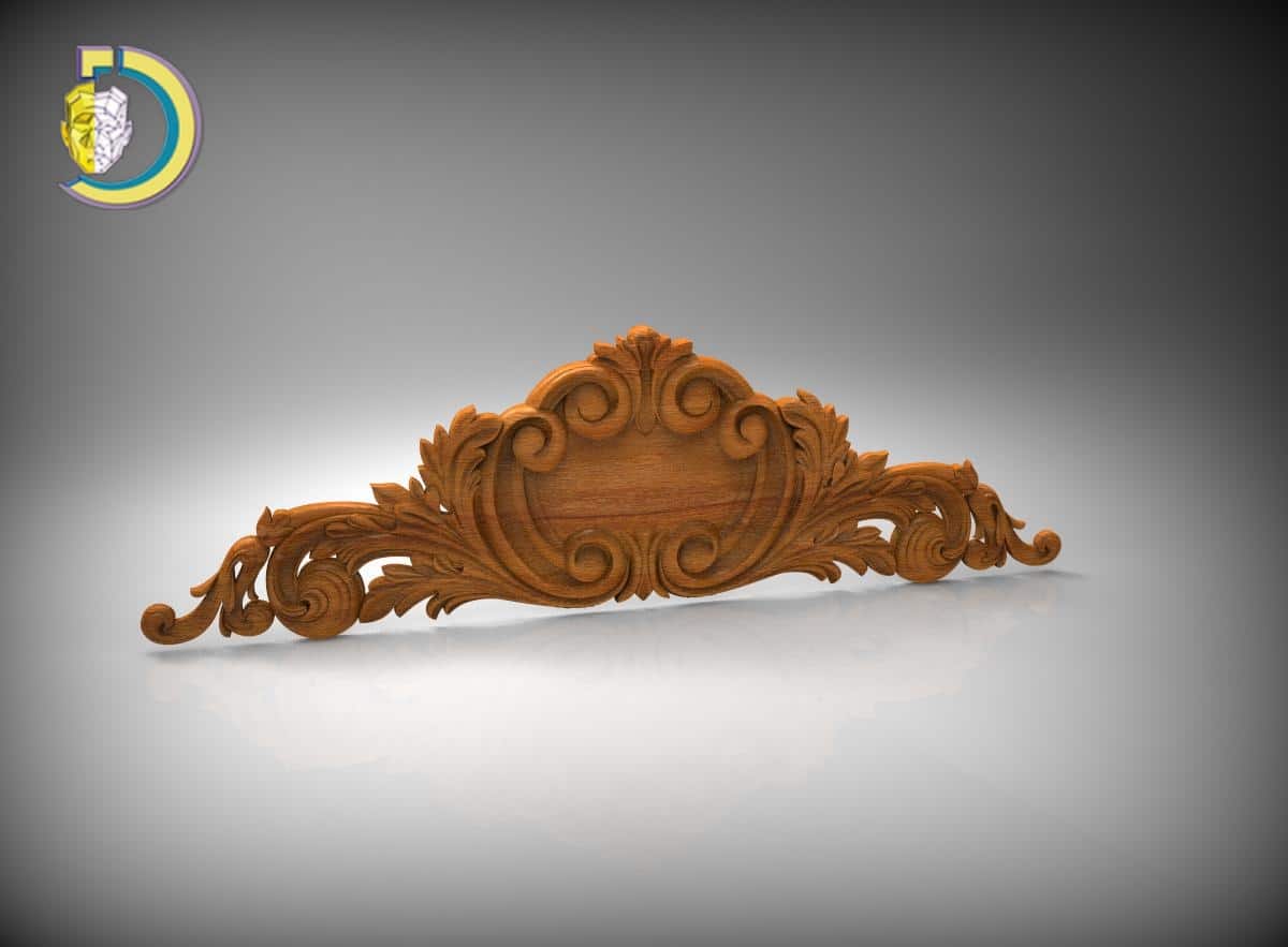 Wood Carving Pattern 09 STL Free Download 3D Model - Dezin Wood Carving Pattern 09 STL Free Download 3D Model