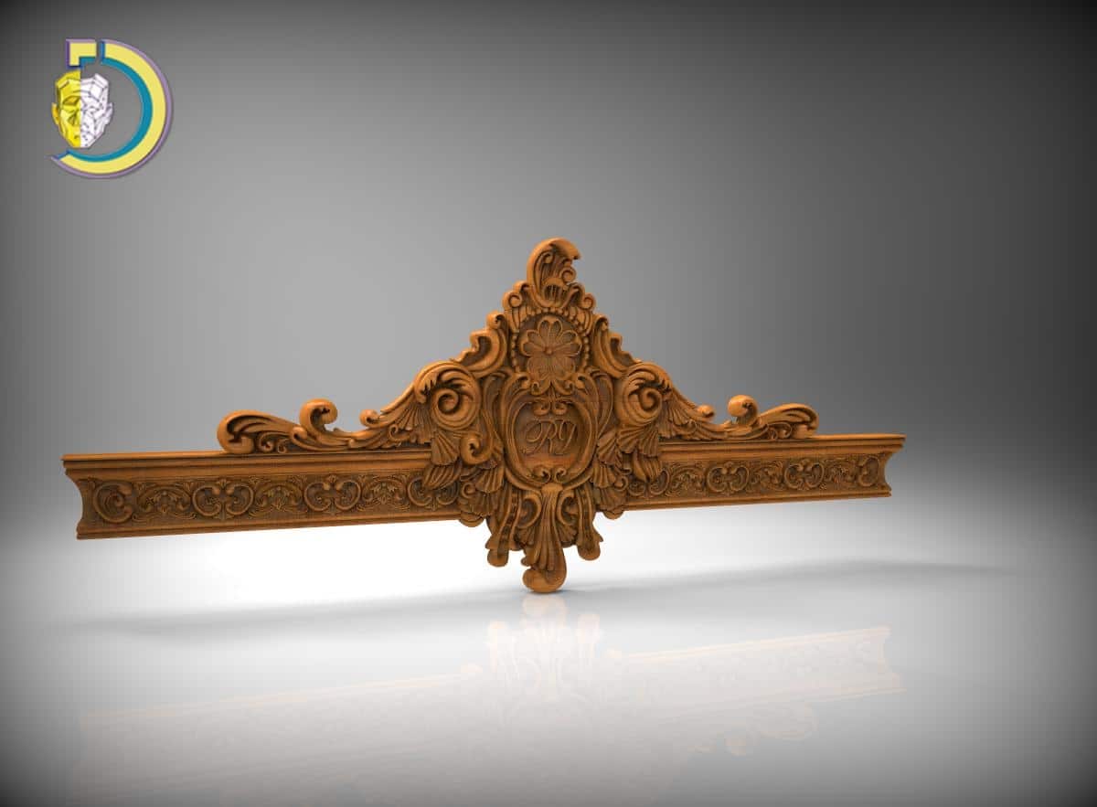 Wood Carving Pattern 10 STL Free Download 3D Model - Dezin Wood Carving Pattern 10 STL Free Download 3D Model