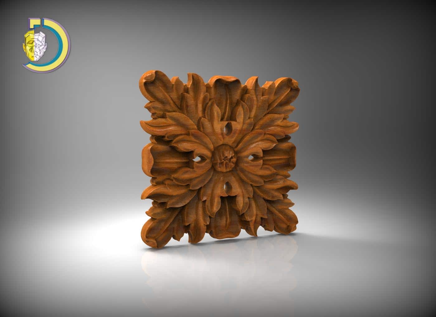 Wood Carving Pattern 12 STL Free Download 3D Model - Dezin Wood Carving Pattern 12 STL Free Download 3D Model