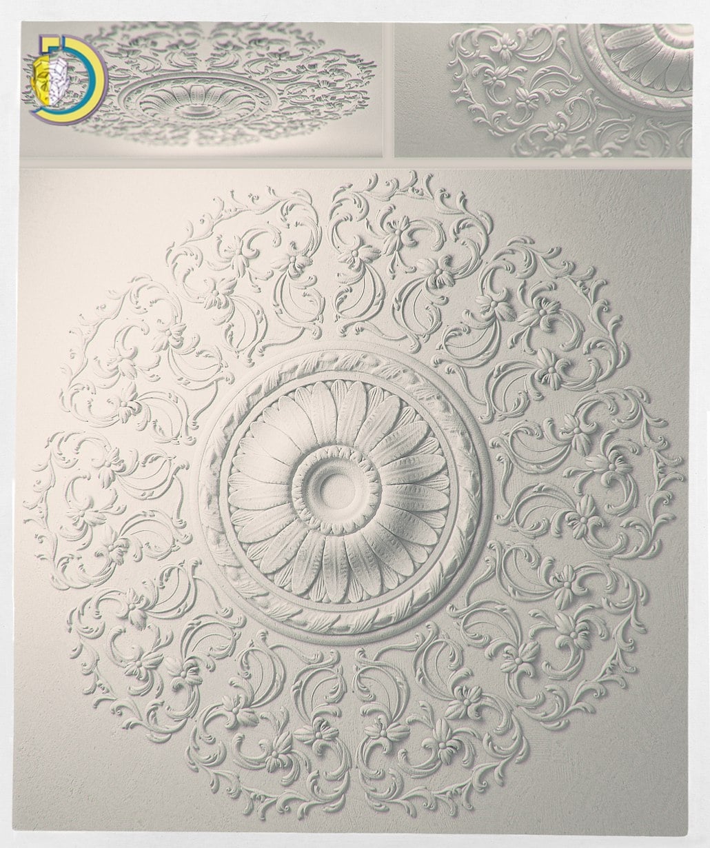 Wood Carving Pattern 28 STL Free Download 3D Model - Dezin Wood Carving Pattern 28 STL Free Download 3D Model