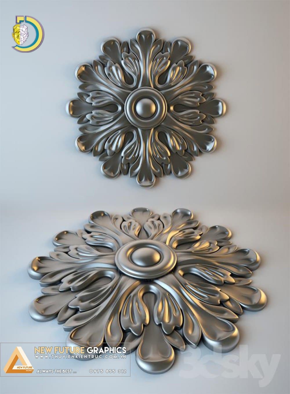 Wood Carving Pattern 38 STL Free Download 3D Model - Dezin Wood Carving Pattern 38 STL Free Download 3D Model