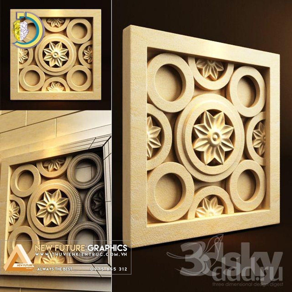 Wood Carving Pattern 52 STL Free Download 3D Model