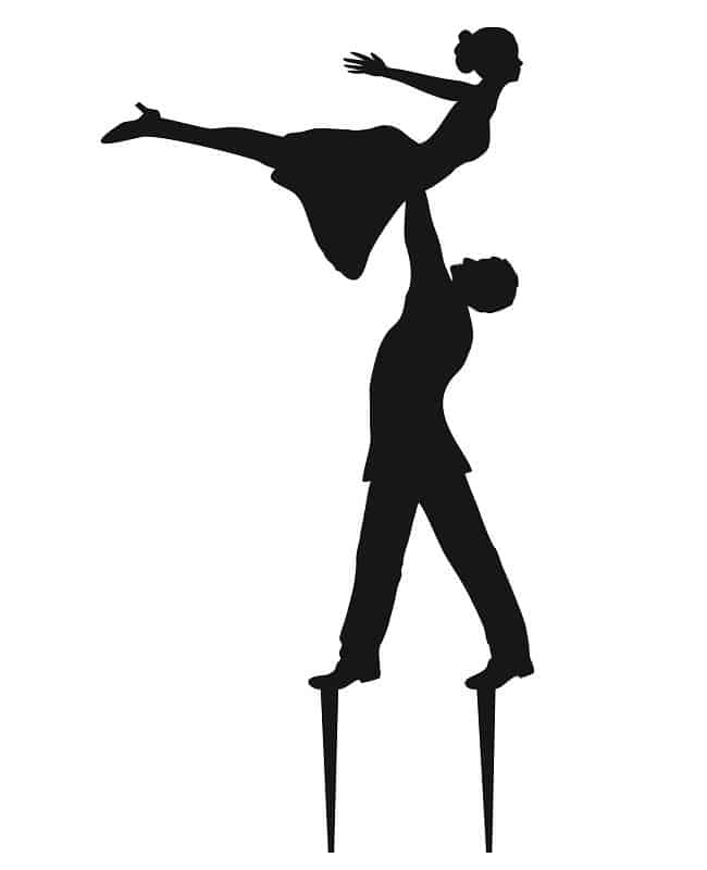 Laser Cut Couple Dancing Cake Topper Free Vector - Dezin