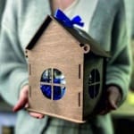 Laser Cut House Shaped Gift Box Free Vector - Dezin