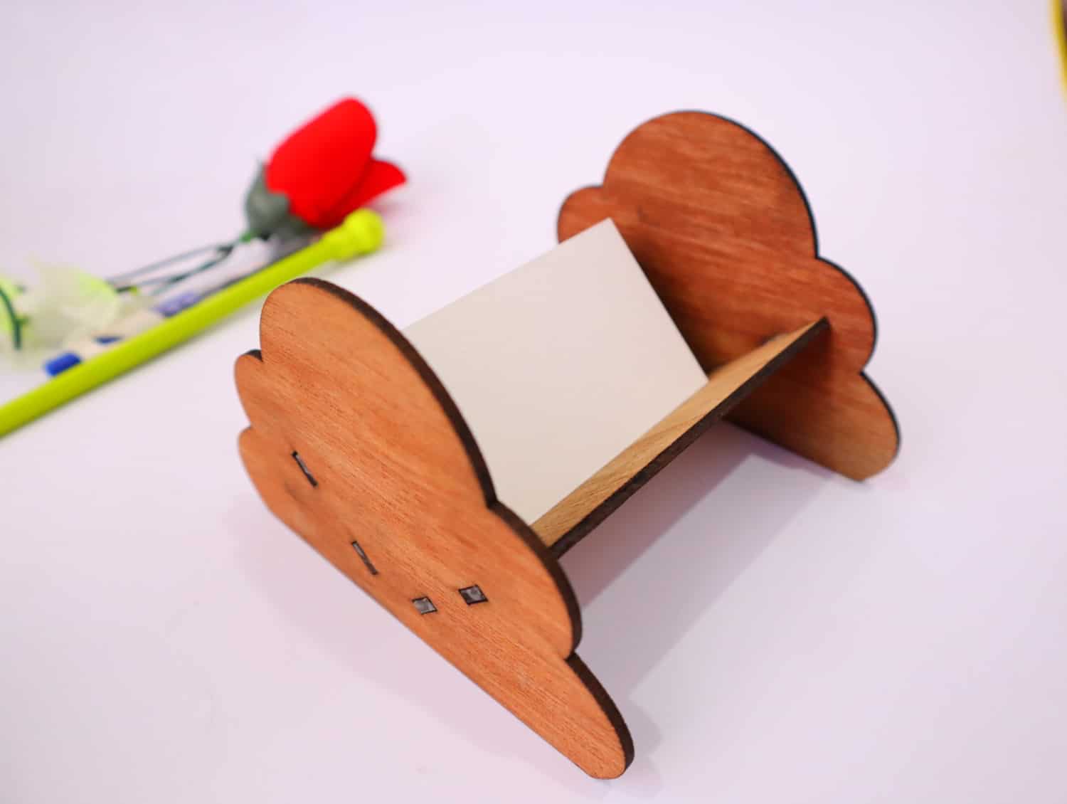 Laser Cut Desk Card Holder 3mm Free Vector - Dezin desk card holder