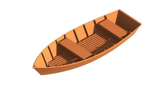 12-foot wooden boat