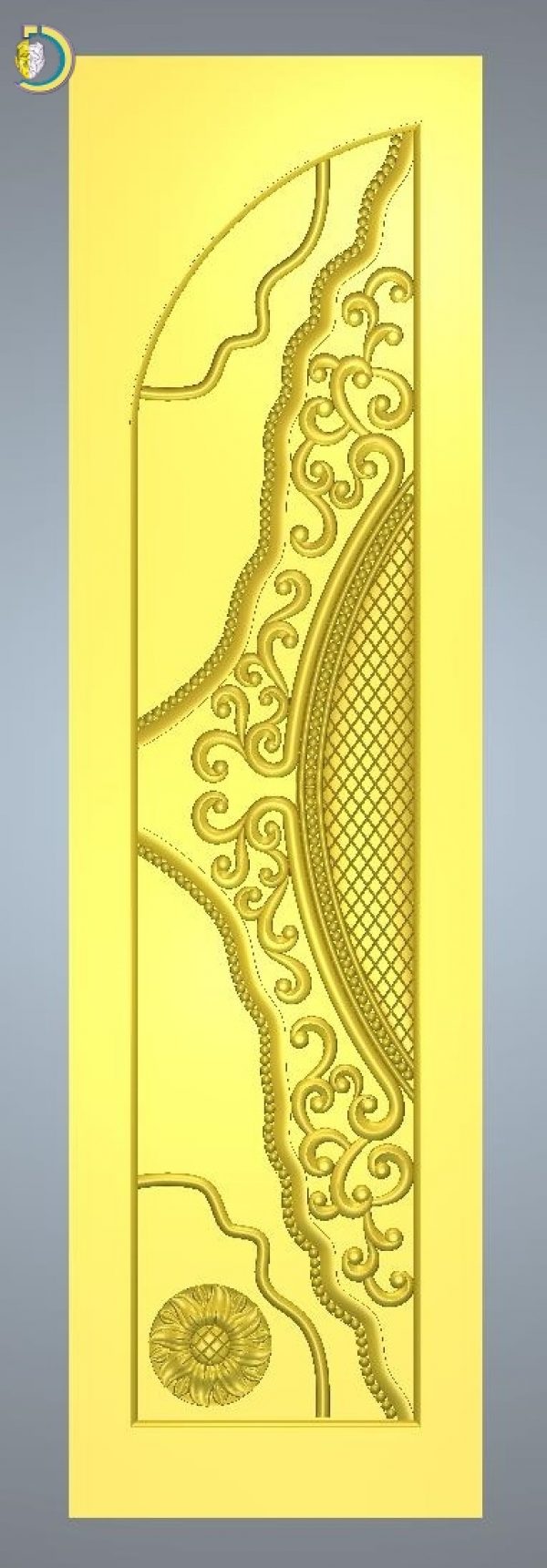 3D Door Design 011 Wood Carving Free RLF File For CNC Router