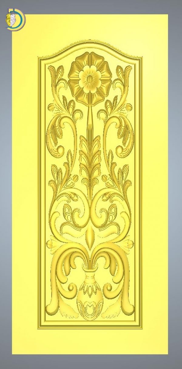 3D Door Design 012 Wood Carving Free RLF File For CNC Router