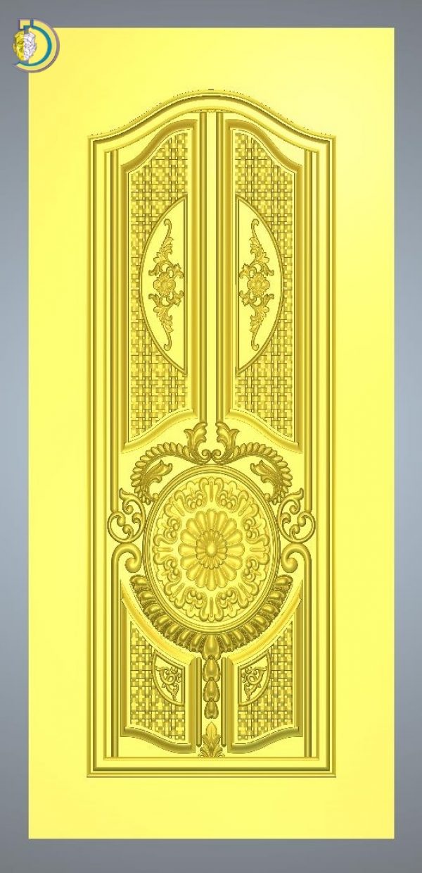 3D Door Design 013 Wood Carving Free RLF File For CNC Router
