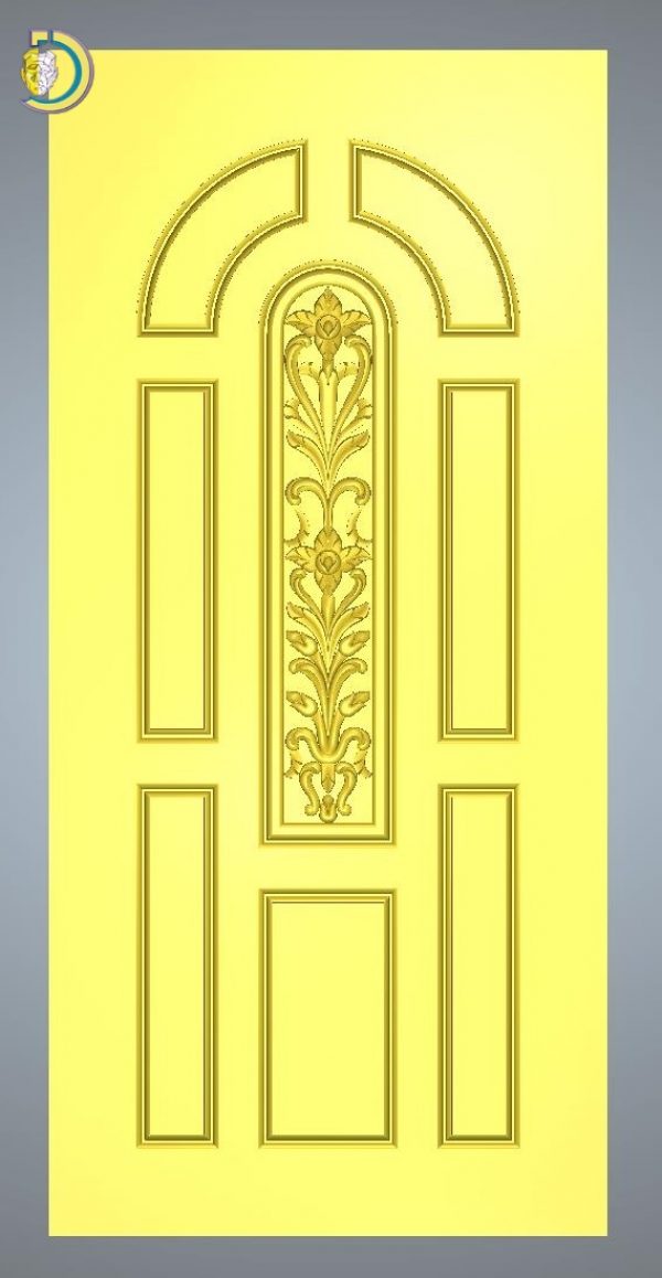 3D Door Design 014 Wood Carving Free RLF File For CNC Router