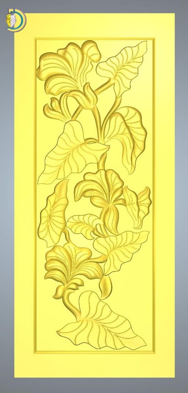 3D Door Design 021 Wood Carving Free RLF File For CNC Router