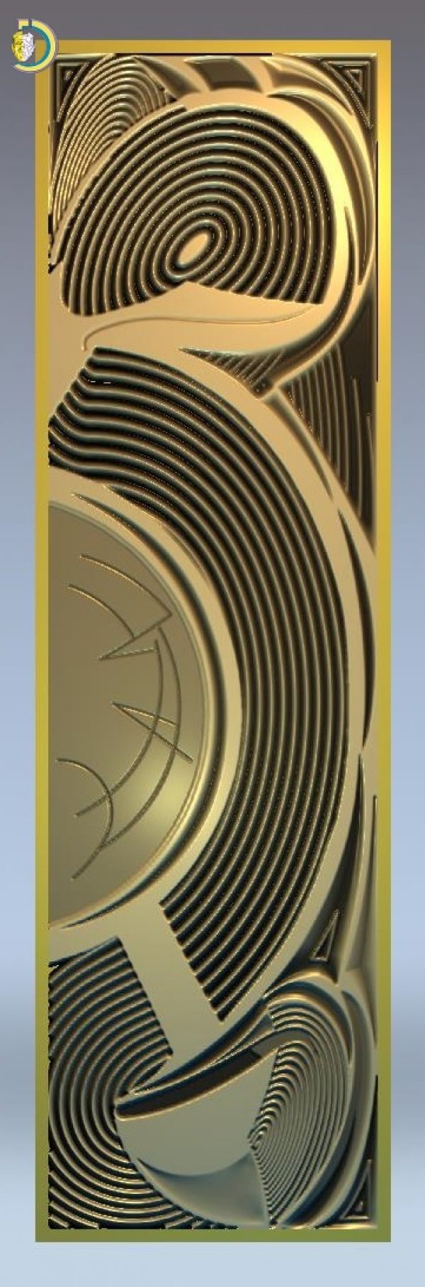 3D Door Design 062 Wood Carving Free RLF File For CNC Router