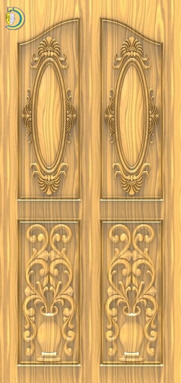 3D Door Design 078 Wood Carving Free RLF File For CNC Router