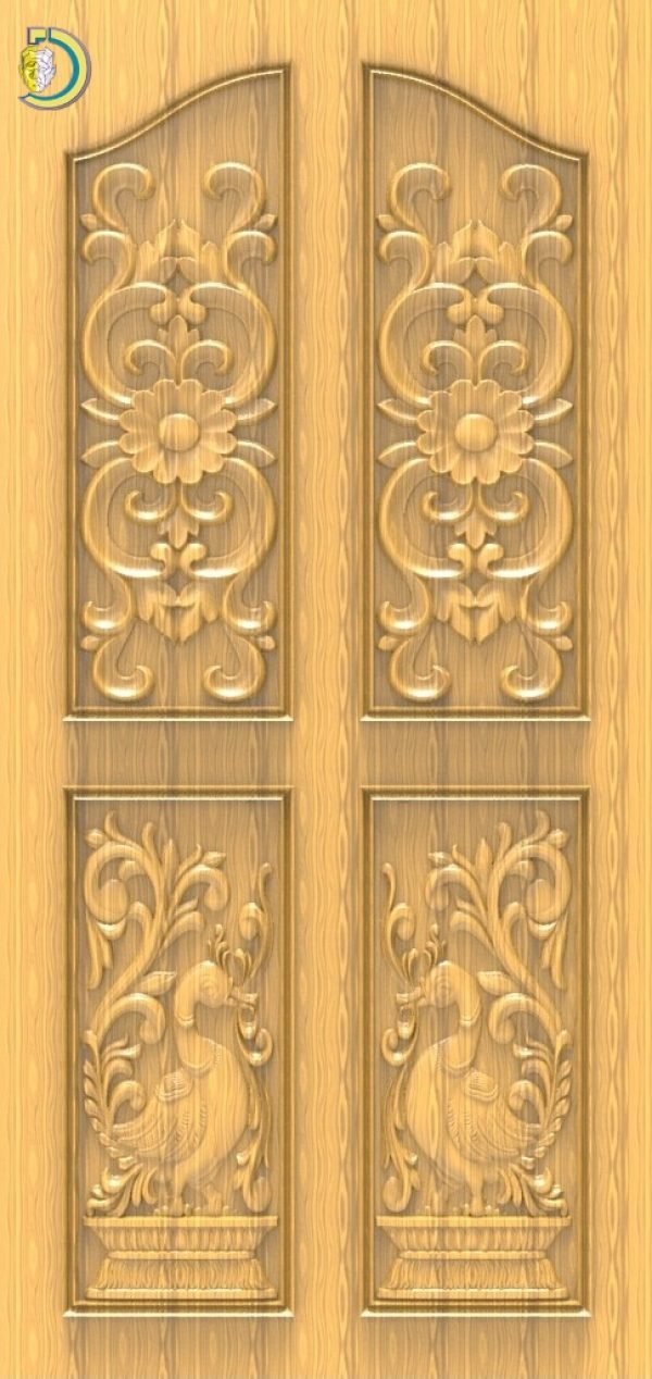 3D Door Design 083 Wood Carving Free RLF File For CNC Router