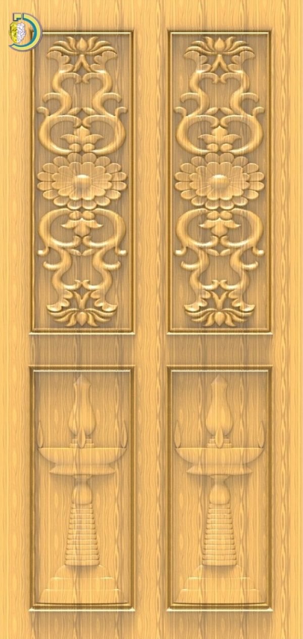 3D Door Design 086 Wood Carving Free RLF File For CNC Router