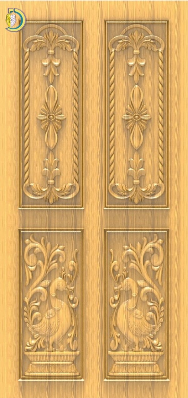 3D Door Design 087 Wood Carving Free RLF File For CNC Router