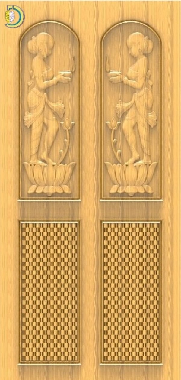 3D Door Design 094 Wood Carving Free RLF File For CNC Router