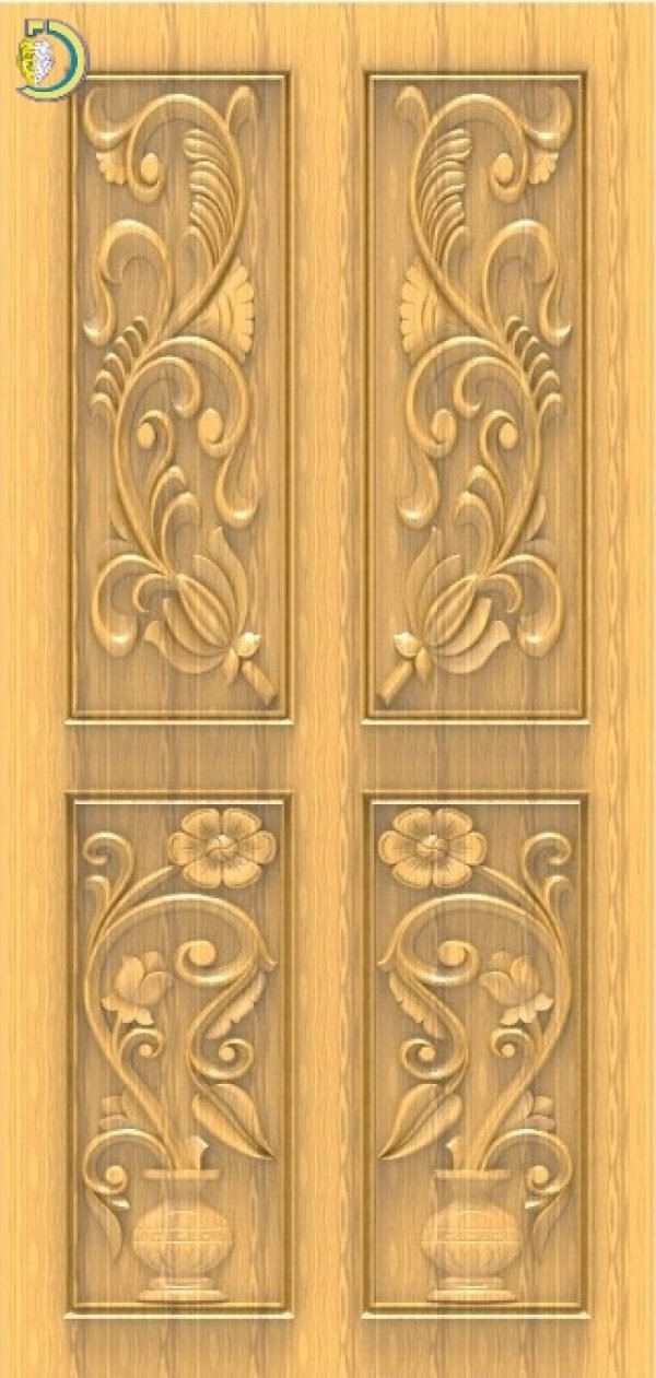 3D Door Design 097 Wood Carving Free RLF File For CNC Router