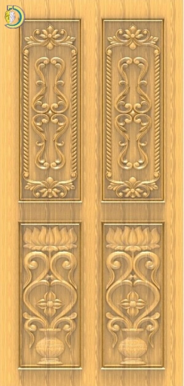 3D Door Design 099 Wood Carving Free RLF File For CNC Router