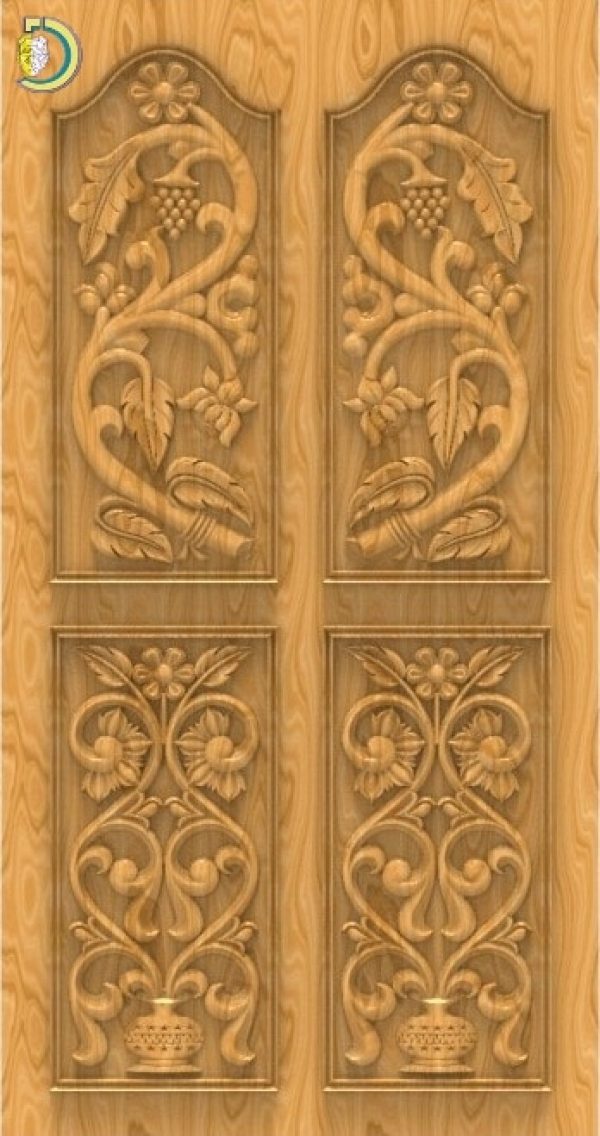 3D Door Design 108 Wood Carving Free RLF File For CNC Router