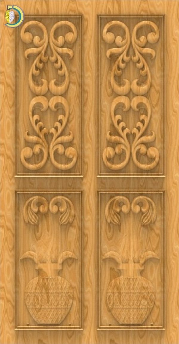 3D Door Design 109 Wood Carving Free RLF File For CNC Router