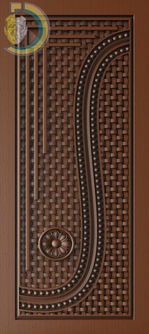 3D Door Design 187 Wood Carving Free RLF File For CNC Router