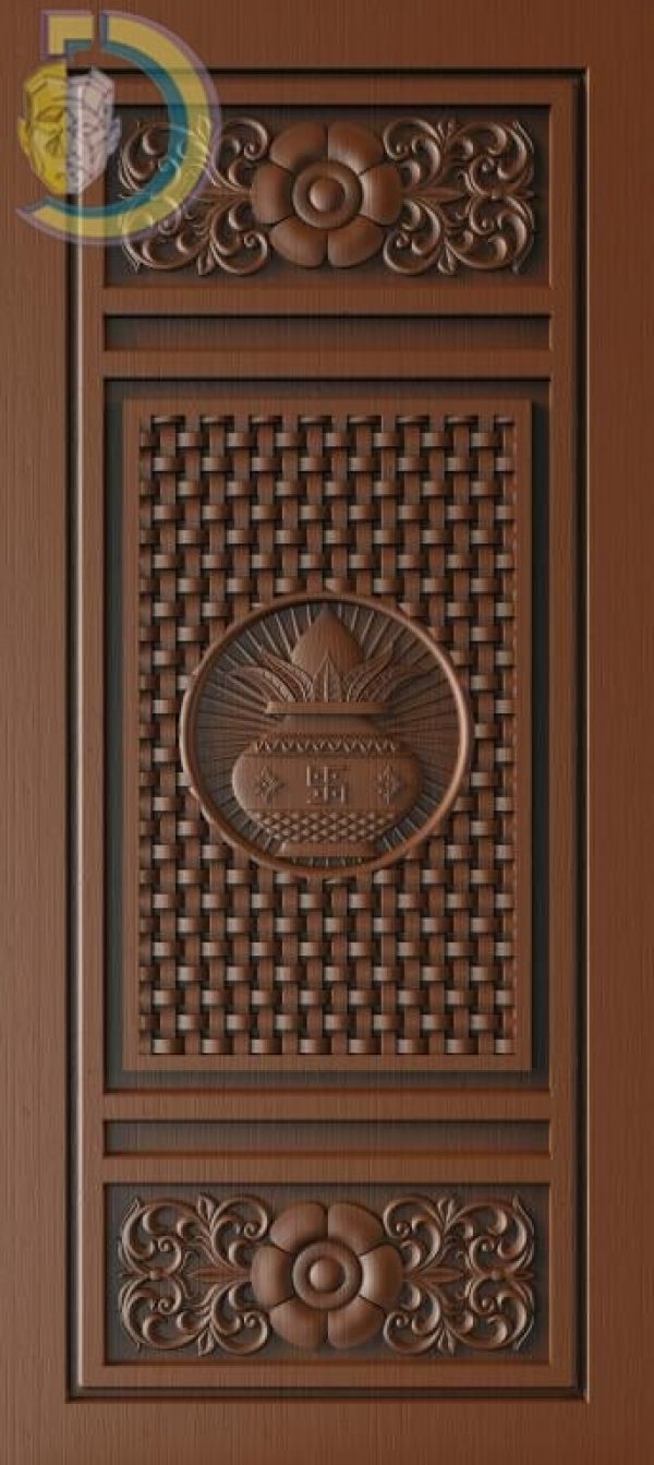 3D Door Design 189 Wood Carving Free RLF File For CNC Router