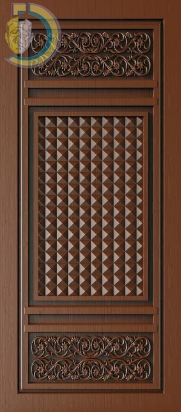 3D Door Design 191 Wood Carving Free RLF File For CNC Router