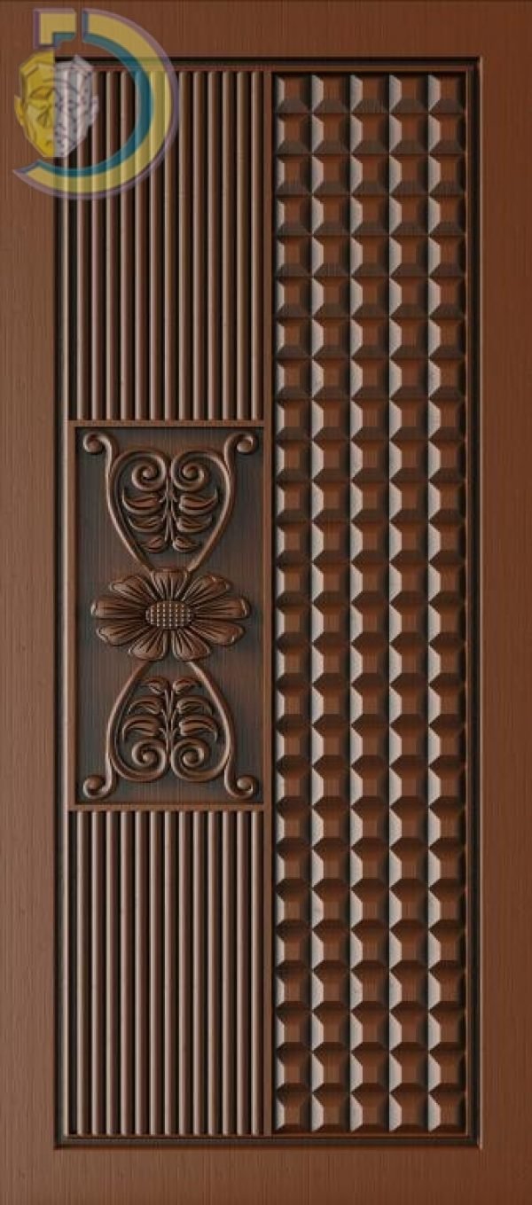 3D Door Design 193 Wood Carving Free RLF File For CNC Router