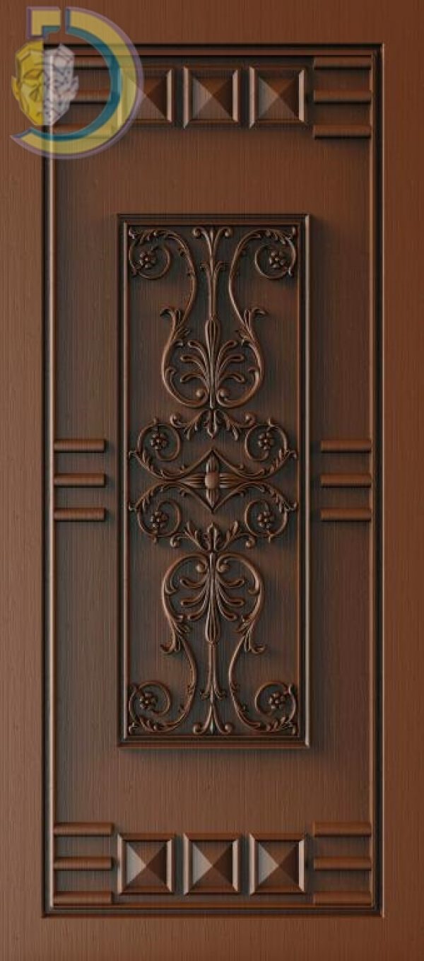 3D Door Design 194 Wood Carving Free RLF File For CNC Router