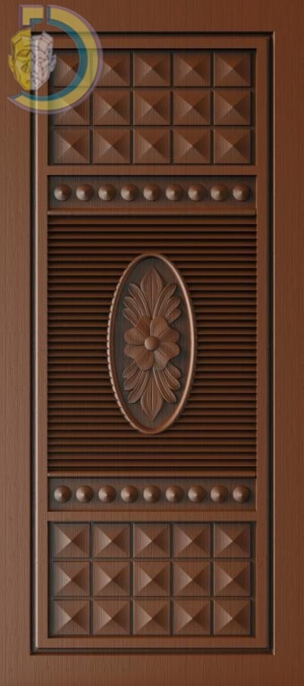 3D Door Design 199 Wood Carving Free RLF File For CNC Router