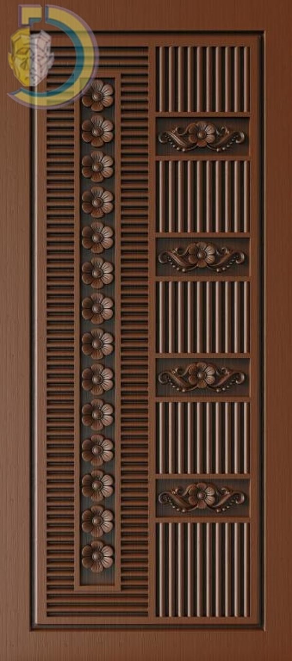 3D Door Design 204 Wood Carving Free RLF File For CNC Router