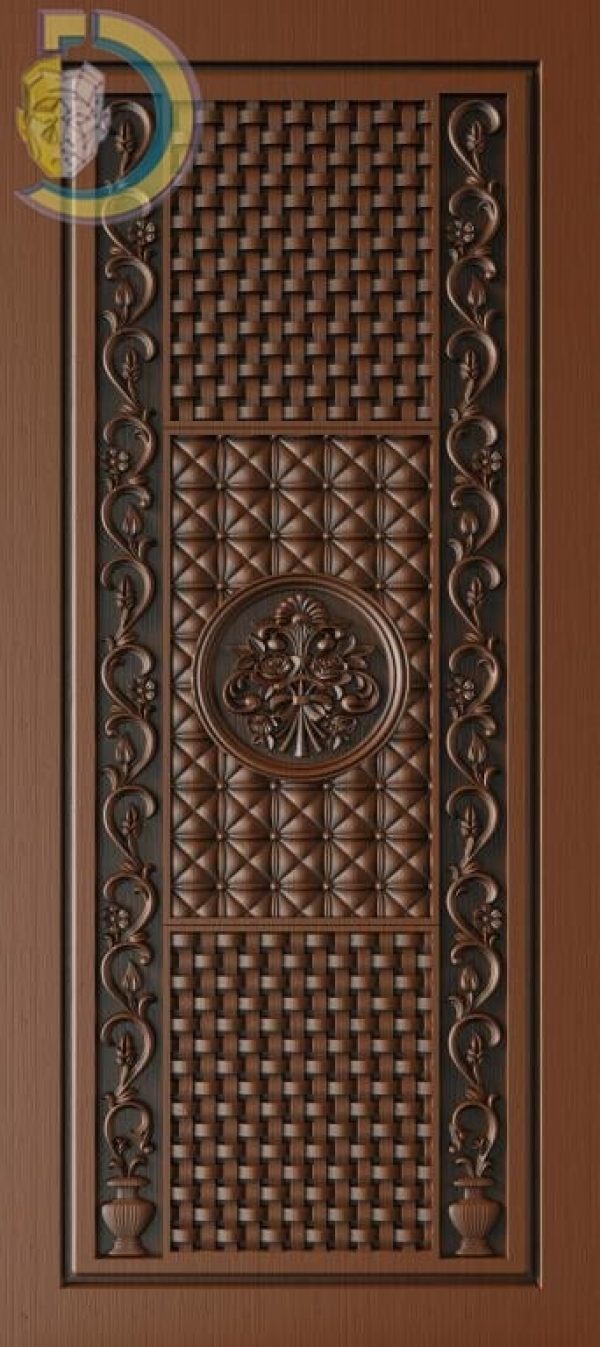 3D Door Design 210 Wood Carving Free RLF File For CNC Router