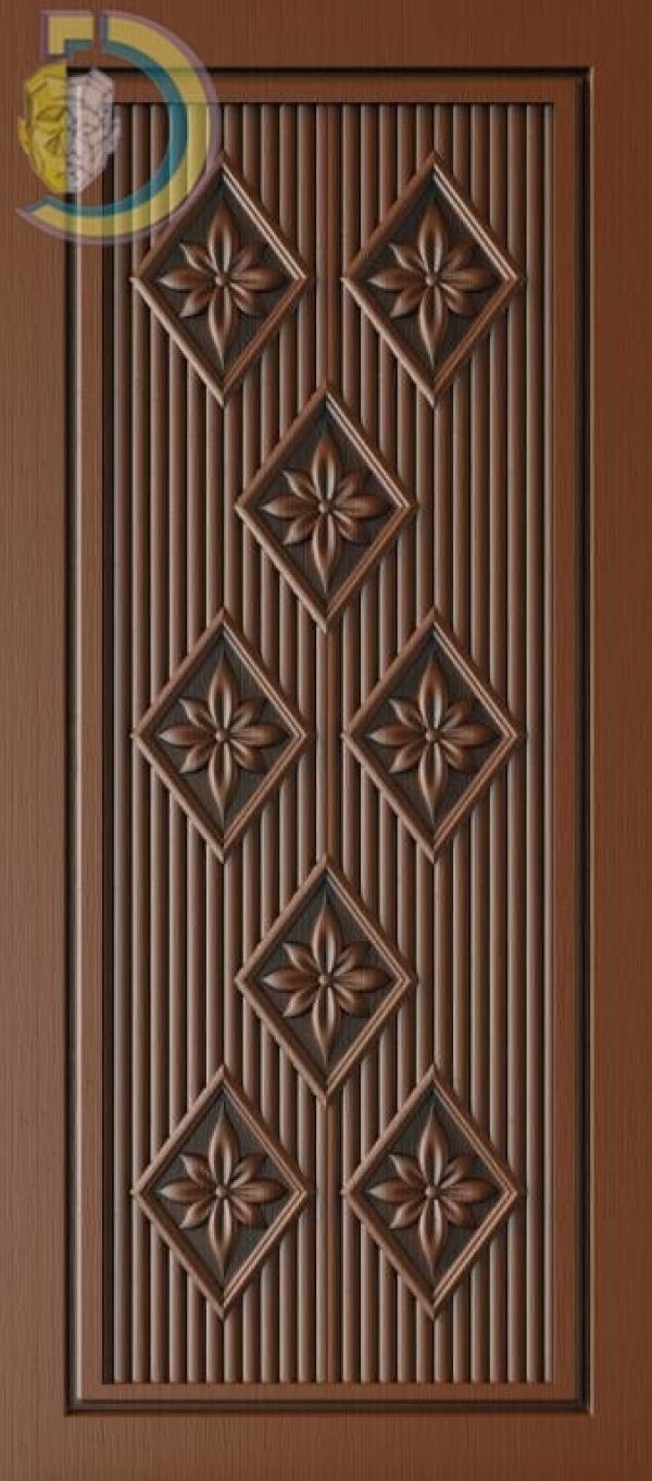 3D Door Design 211 Wood Carving Free RLF File For CNC Router