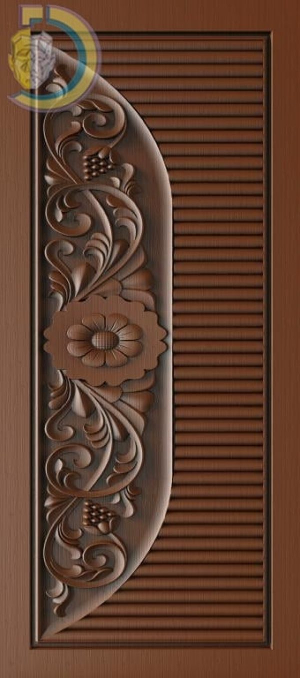 3D Door Design 213 Wood Carving Free RLF File For CNC Router
