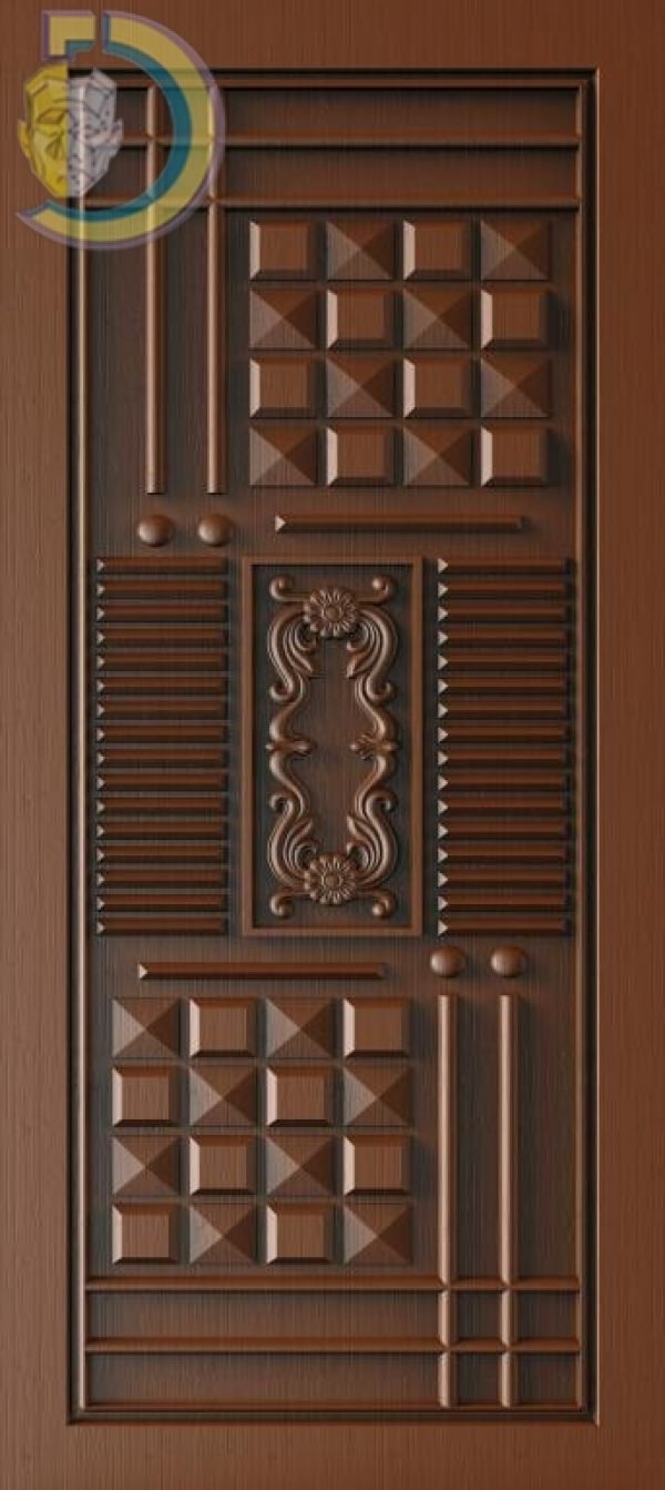 3D Door Design 217 Wood Carving Free RLF File For CNC Router