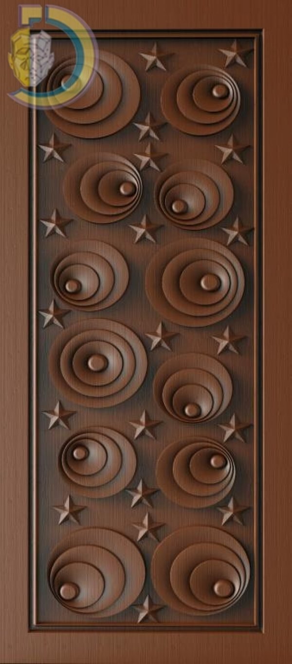 3D Door Design 223 Wood Carving Free RLF File For CNC Router