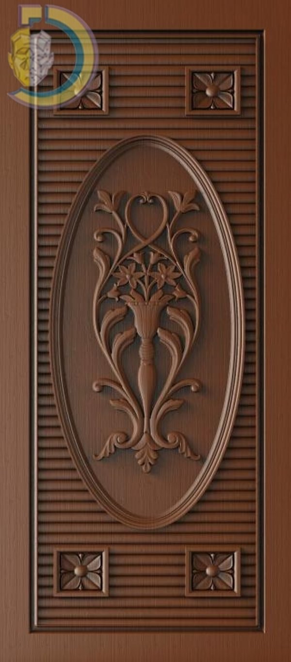 3D Door Design 231 Wood Carving Free RLF File For CNC Router